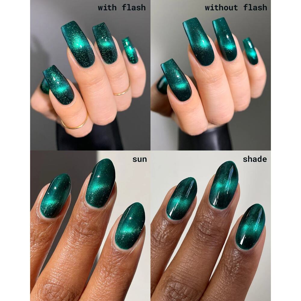Mooncat Weeping Willow Dearly Departed Magnetic Reflective Glitter Nail Polish - Picture 4 of 6